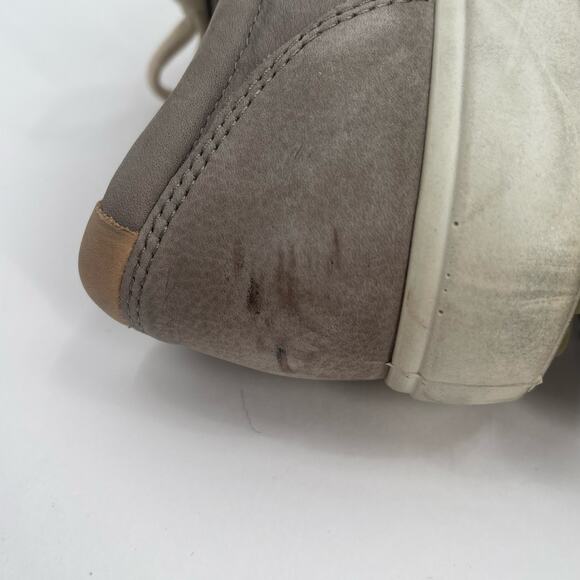 ECCO Soft 7 Shoes SZ 41 (US 10-10.5) Sneakers Taupe Gray Leather Lace Up Comfort - Picture 9 of 12